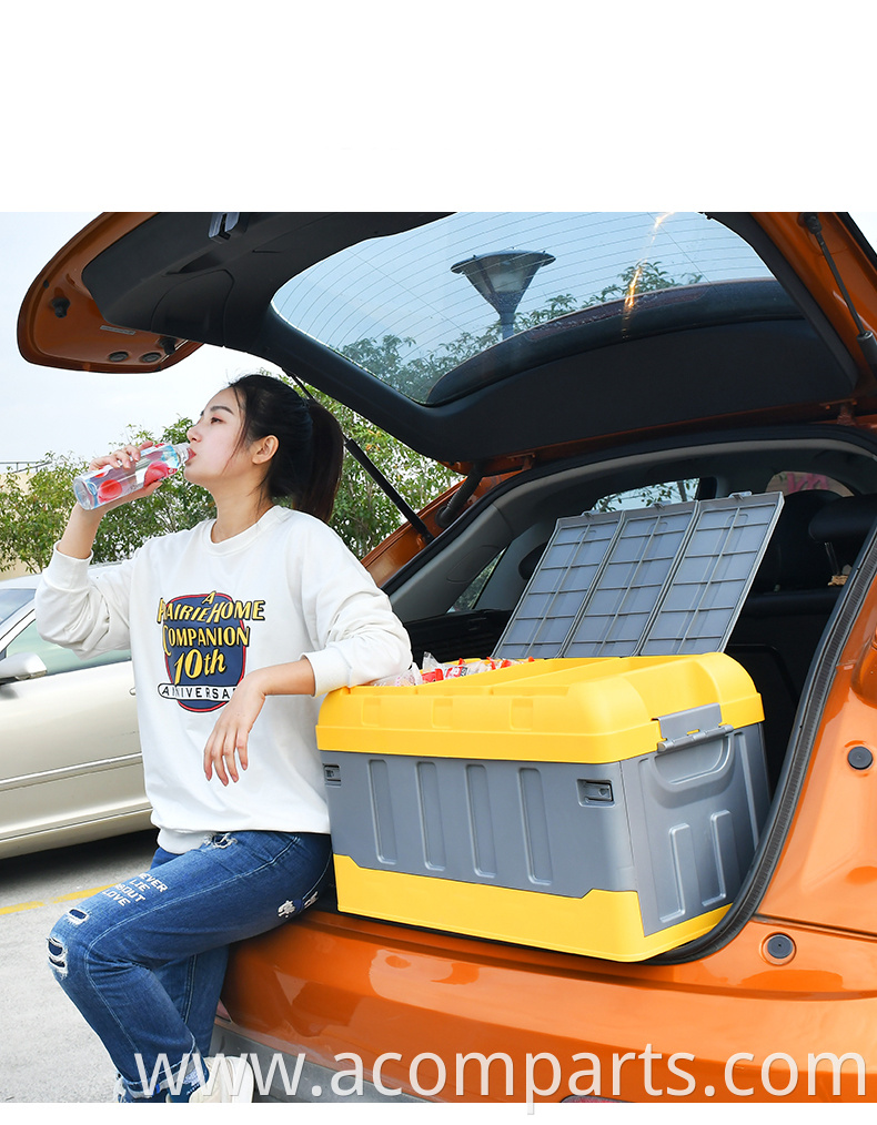 Cleaning double layers three compartment small lockable car inside storage box containers with lid